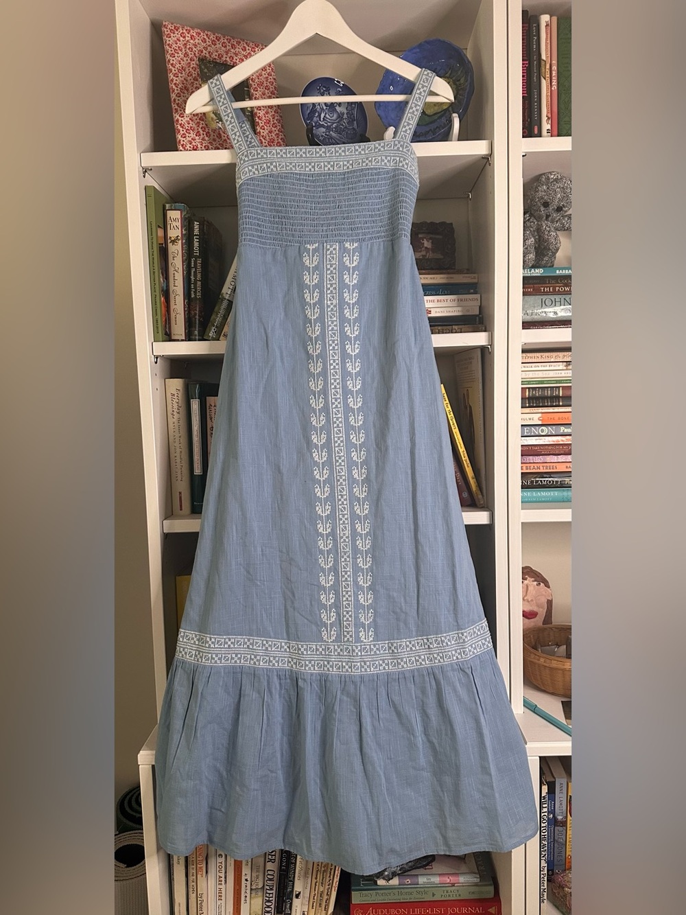 Shore Maxi Embroidered Sundress. Size XS